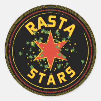 Sticker Rasta Stars Round
