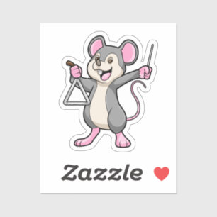 Sticker Rat à Musique avec Triangel