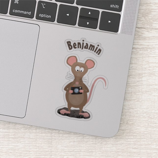 Sticker Rat drôle avec dessin animé de la caméra (Détail)