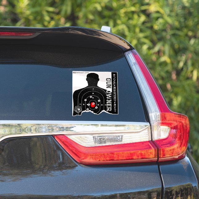 Sticker Rational Registered and Ready Gun Owner (Côté voiture)