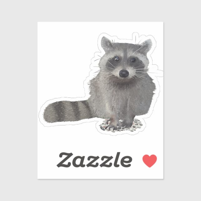 Sticker Raton laveur (Feuille)