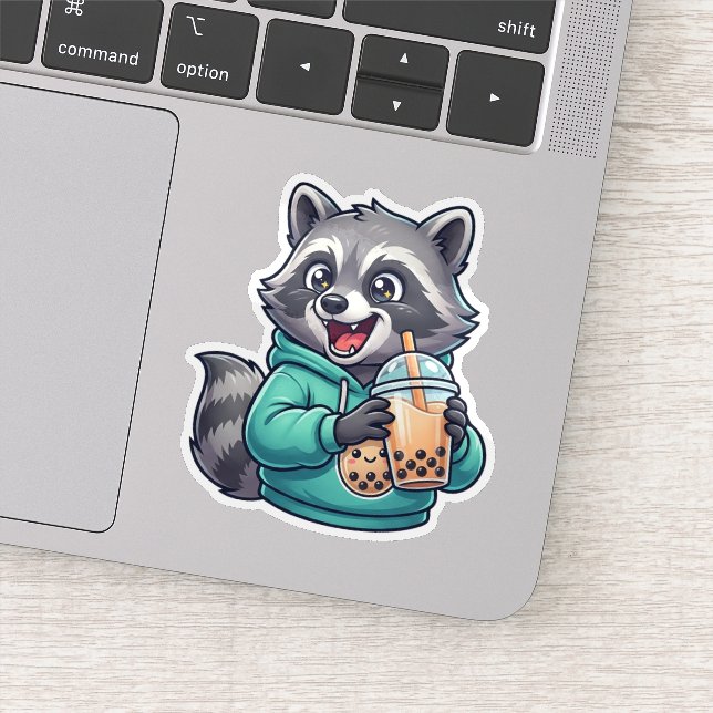 Sticker Raton laveur Boba (Détail)