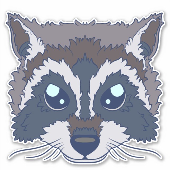 Sticker Raton laveur mignon (Devant)