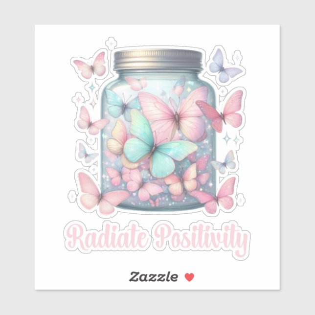 STICKER RAYONNER POSITIVEMENT, AFFIRMATION QUOTIDIENNE POS (Feuille)