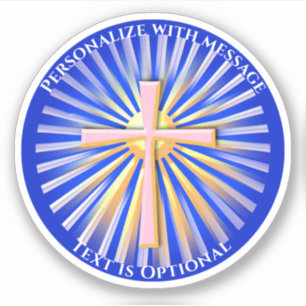 Sticker Rayons de lumière de la Croix religieuse