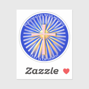 Sticker Rayons de lumière de la Croix Religieuse
