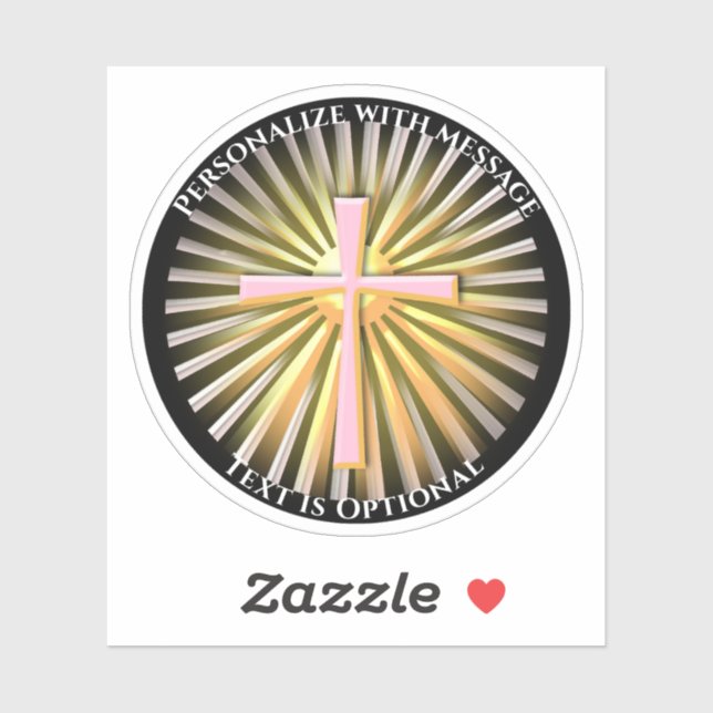 Sticker Rayons de lumière de la Croix religieuse (Feuille)