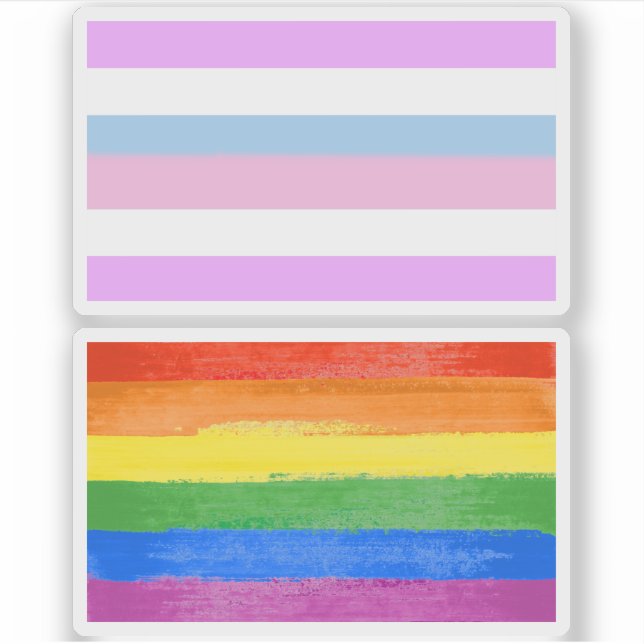 Sticker Rayures de fierté intersexe (Devant)