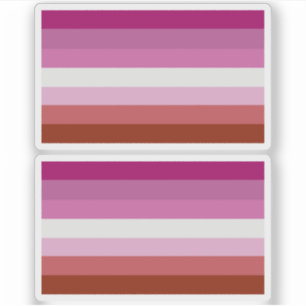 Sticker Rayures du drapeau de fierté lesbienne