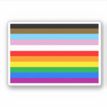 Rayures du drapeau de progrès LGBTQ+