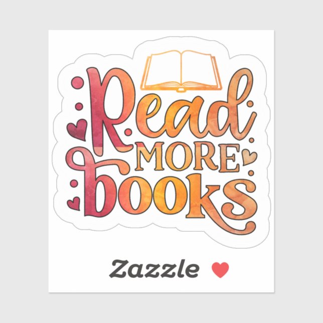 Sticker Read More Books (Feuille)