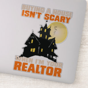 Sticker Realtor Halloween Immobilier Agent & Broker Funny