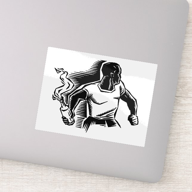 Sticker Rebel, Molotov Cocktail, Riots, Communist Style (Détail)