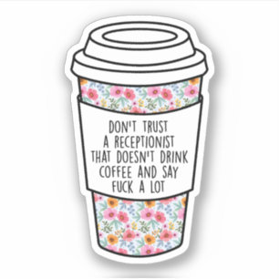 Sticker Réceptionniste, Drôle Cadeau Pour Réceptionniste