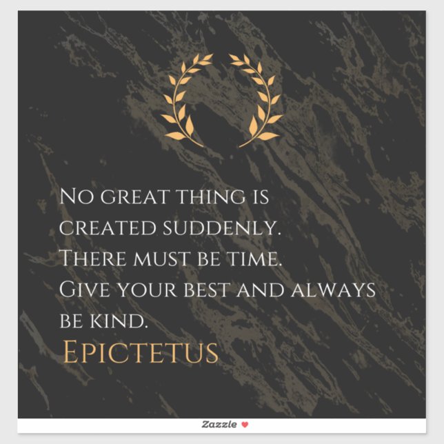 Sticker Recette de grandeur d'Epictetus (Feuille)