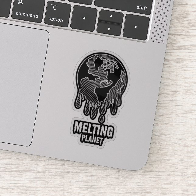 Sticker Réchauffement climatique égal Melting Planet (Détail)