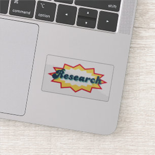Sticker Recherche, design pop de bande dessinée
