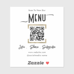 Sticker Rechercher dans le menu QR Code Business