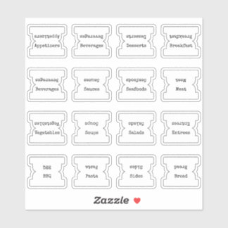 Sticker Recipe Index Divider Side Tab White Folding