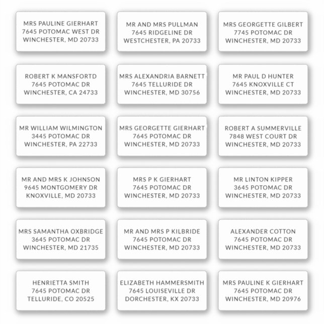 Sticker Recipient Name 18 Shipping Address Labels (Devant)