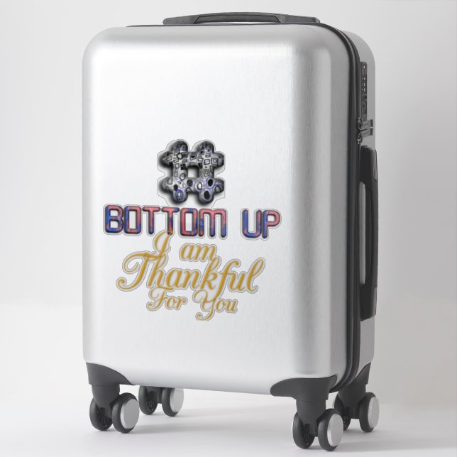 Sticker Reconnaissance de gratitude Prend forme 3D de bas  (Sur valise)