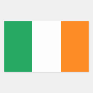 Sticker rectangle du drapeau de l'Irlande