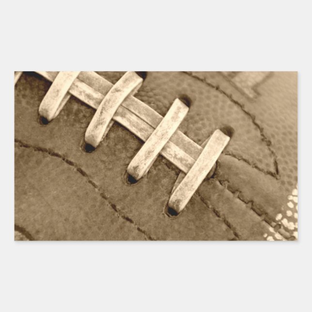 Sticker Rectangle Laces De Football (Devant)