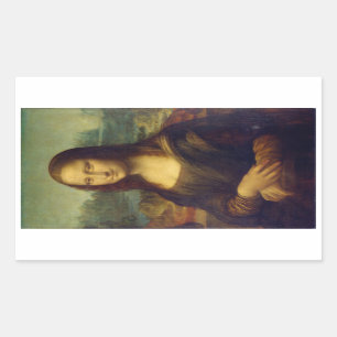 Sticker Rectangle Mona Lisa