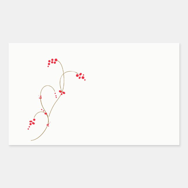 Sticker Rectangle rouge Berry (Devant)