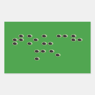 Sticker Rectangle Touchez-moi (Braille)