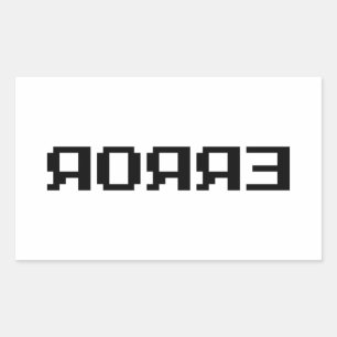 STICKER RECTANGULAIRE Я Я Я Ǝ   ERREUR
