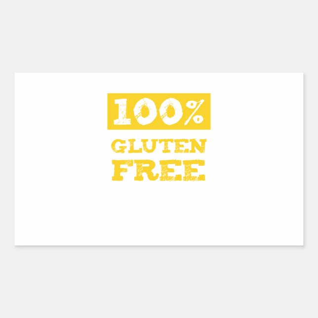 Sticker Rectangulaire 100% sans gluten (Devant)