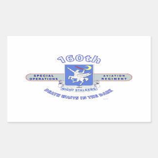 STICKER RECTANGULAIRE 160E SOAR DU RÉGIMENT D'AVIATION D'OPÉRATION SPÉCI