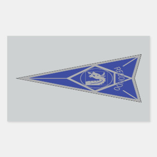 Sticker Rectangulaire 18e Recondo aéroporté - Fort Bragg - Bleu d'infant