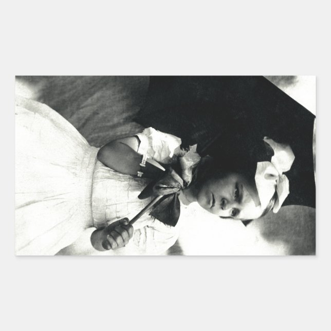 Sticker Rectangulaire 1905 Tough Little Girl (Devant)