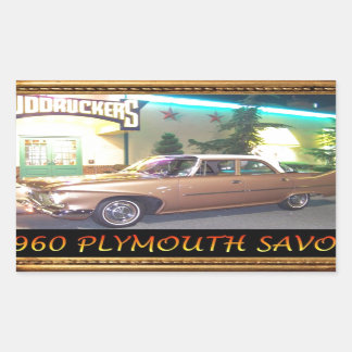 Sticker Rectangulaire 1960PlymouthWithFrameAndText2LG.JPG