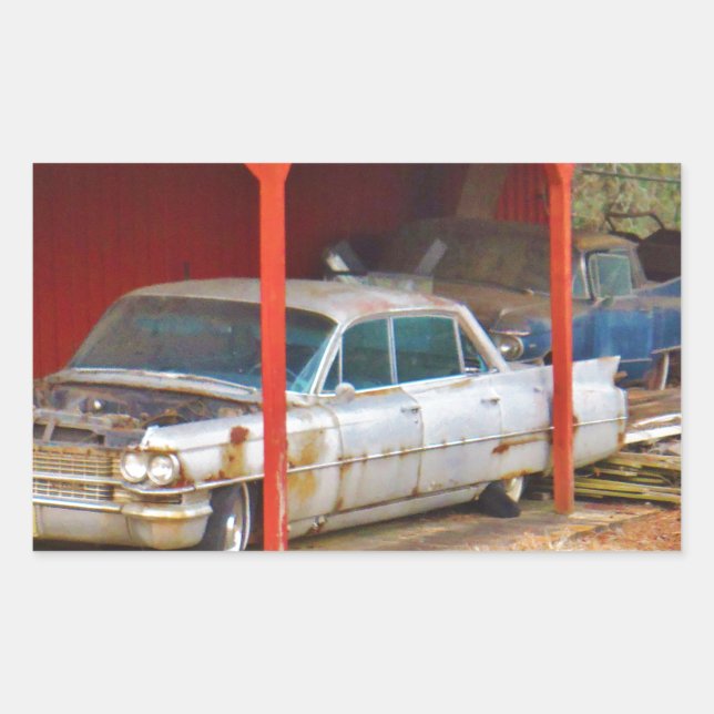 Sticker Rectangulaire 1963 Silver Sadan deville (Devant)