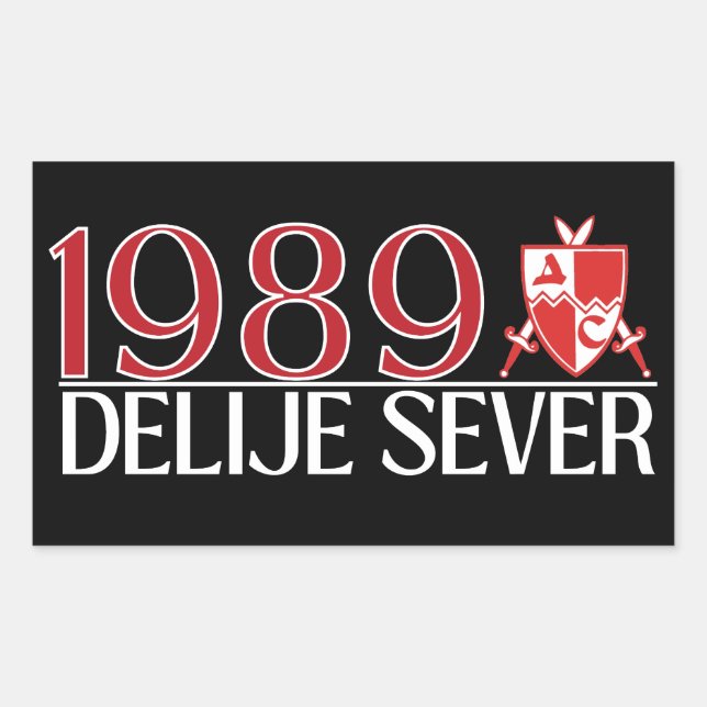 Sticker Rectangulaire 1989 Delije Sever  (Devant)