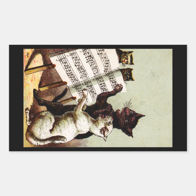 Sticker Rectangulaire 19e C. Chats chanteurs (Devant)