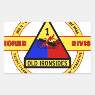 STICKER RECTANGULAIRE 1ÈRE DIVISION ARMOIRE "ANCIENNES IRONSIDES"