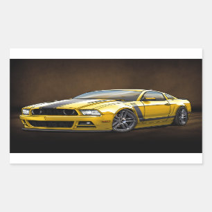 Sticker Rectangulaire 2014 patron jaune 302