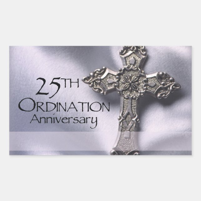 Sticker Rectangulaire 25e cabinet Anniversary Cross Host (Devant)