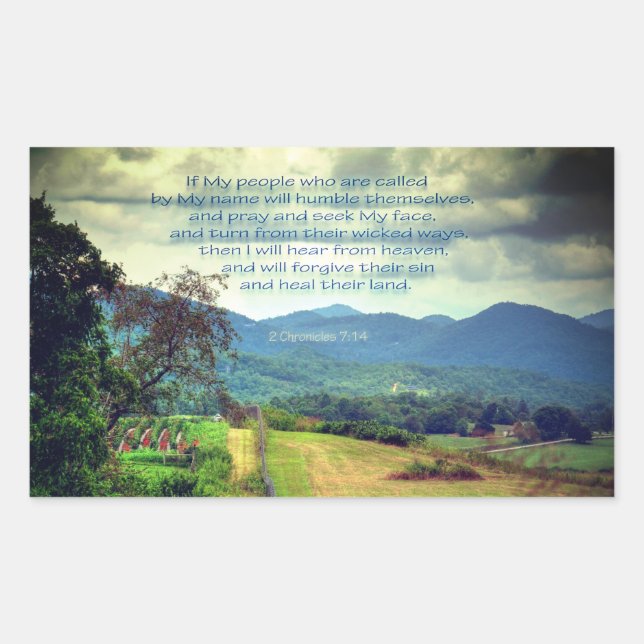 Sticker Rectangulaire 2 Chroniques 7:14 (Devant)