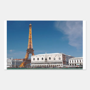 Sticker Rectangulaire 2 pour 1 Venise et Paris - Mixte up World