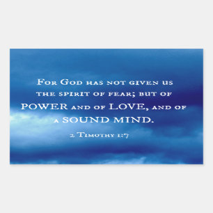 Sticker Rectangulaire 2 Timothy 1:7 For God has not given....
