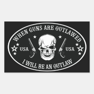 Sticker Rectangulaire 2e amendement Oreiller