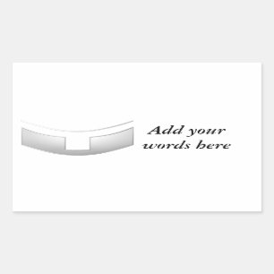 Sticker Rectangulaire 3-D Look Silver Priest ou le collier du ministre