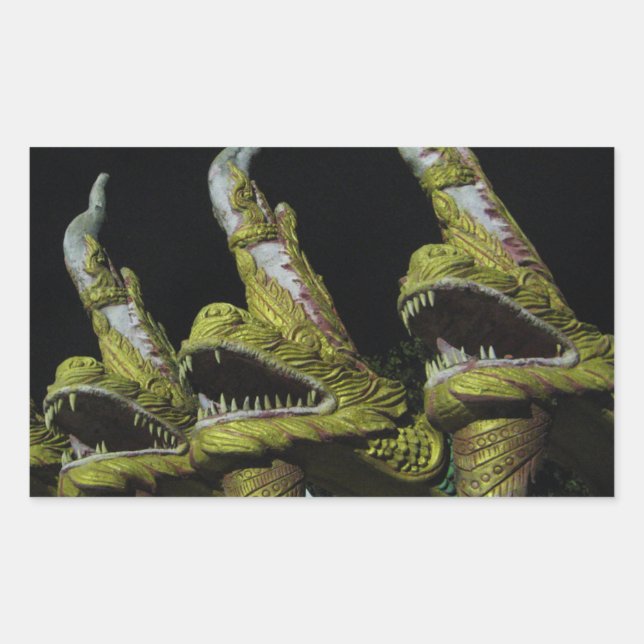 Sticker Rectangulaire 3 Nagas la nuit (Devant)