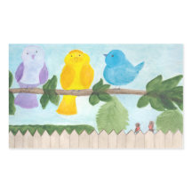 3 Oiseaux Colorés et Fantaisistes Mignons