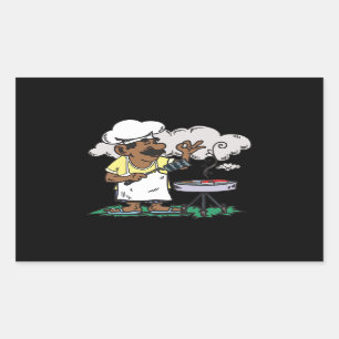 Sticker Rectangulaire 4 juillet barbecue